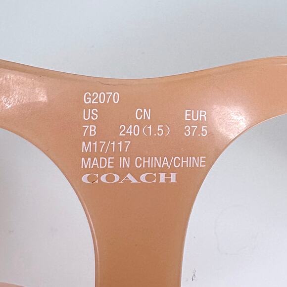 Coach Tea Rose Jelly Flat Floral Studded Sandals Size 7 Feminine Dainty Vacation - Picture 7 of 9